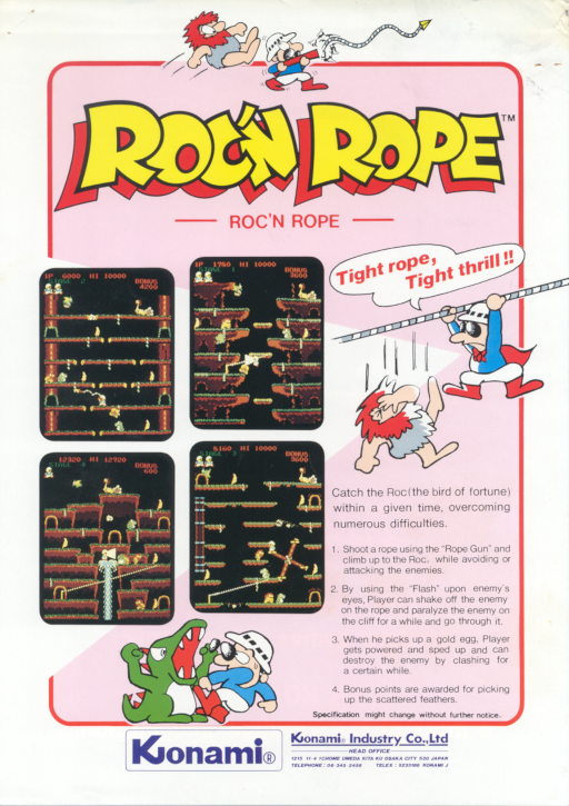 Roc'n Rope Arcade Game Cover